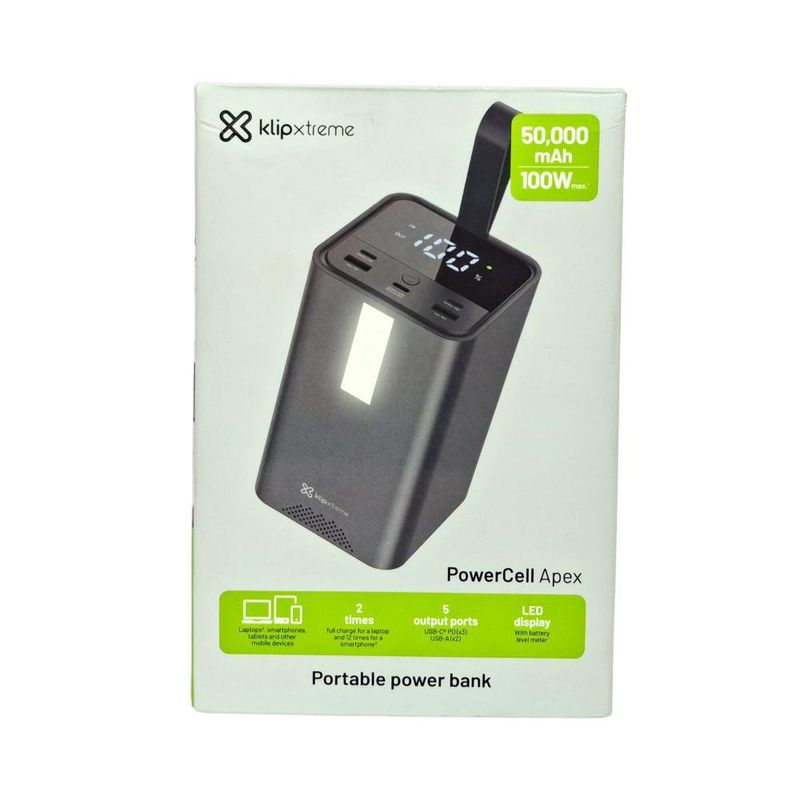Batería Portátil PowerCell Apex 50000 Mah con Pantalla LED