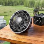 Ventilador Inalámbrico Negro con Luz
