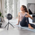 Ventilador Inalámbrico Negro con Luz