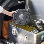 Ventilador Inalámbrico Negro con Luz