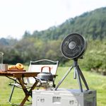 Ventilador Inalámbrico Negro con Luz