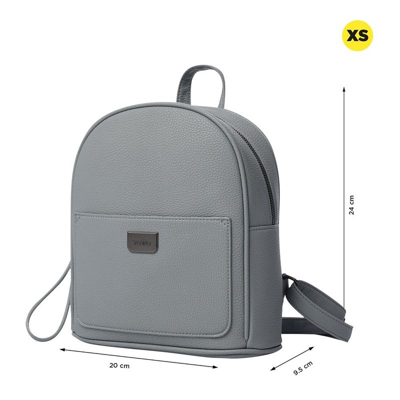 Mochila Práctica y Compacta Gris Smooth