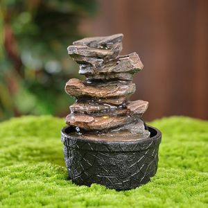 Fuente Decorativa con Luz y Diseño de Piedras Naturales