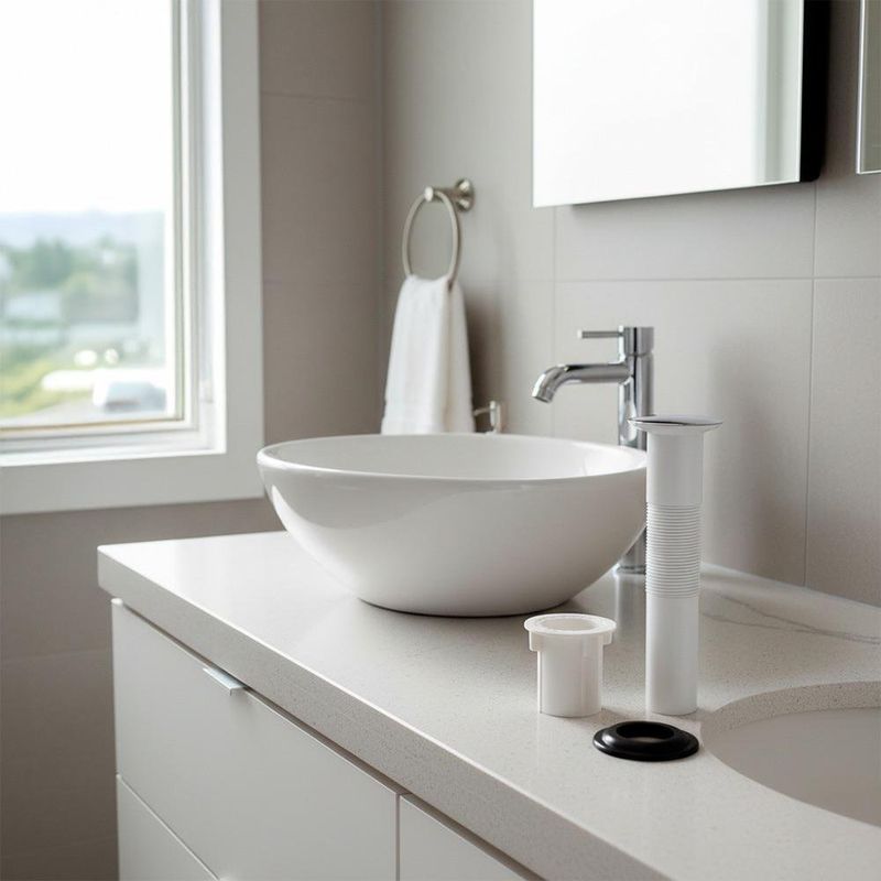 Desagüe Blanco para Lavamanos Plástico sin Rebosadero 1 1/4 Plg