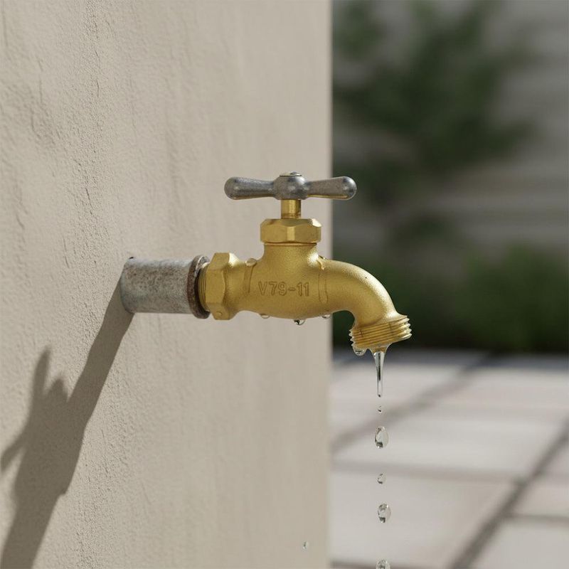 Chorro Tipo Globo 1/2 Plg de Latón Dorado