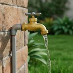 Chorro Tipo Globo 1/2 Plg de Latón Dorado