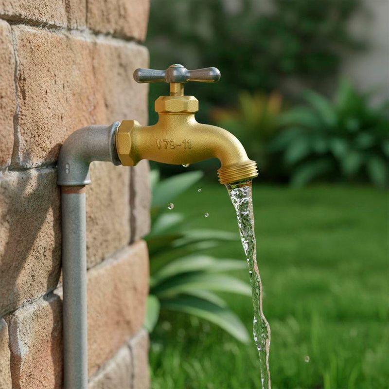 Chorro Tipo Globo 1/2 Plg de Latón Dorado