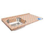 Lavatrastos de Sobreponer 100x50 cm Acero Inoxidable 1 Fosa Izquierda