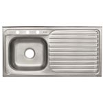 Lavatrastos de Sobreponer 100x50 cm Acero Inoxidable 1 Fosa Izquierda