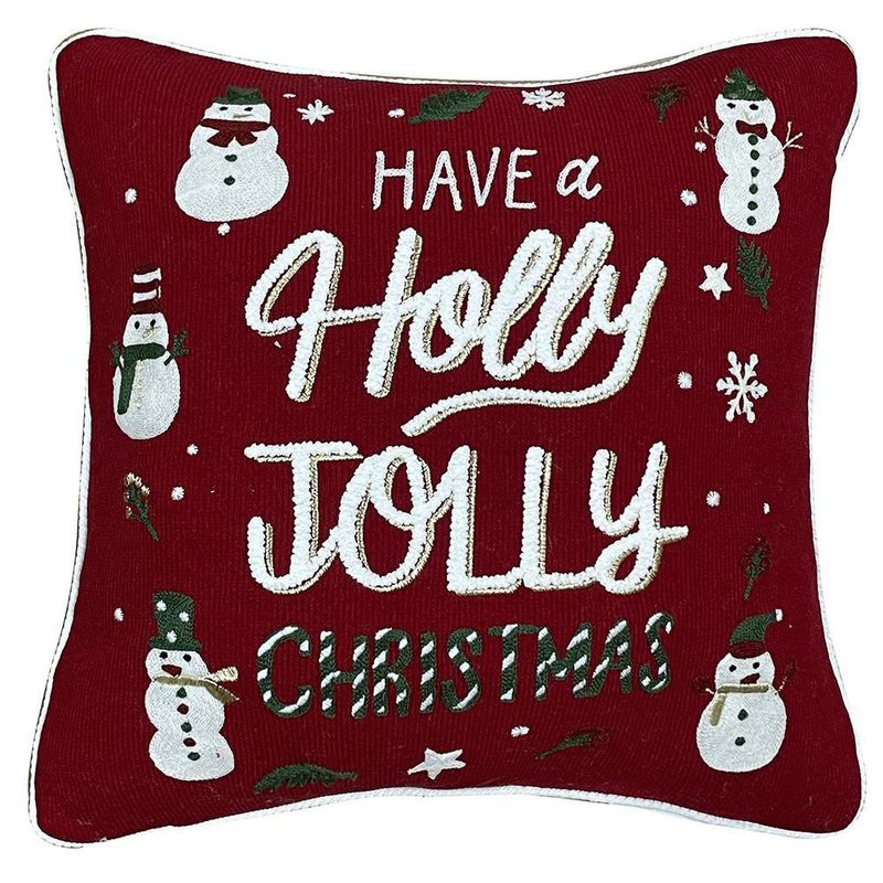 Cojín Decorativo Navideño Holly Jolly