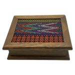 Caja de Te 4  Divisiones con Textil