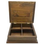 Caja de Te 4  Divisiones con Textil