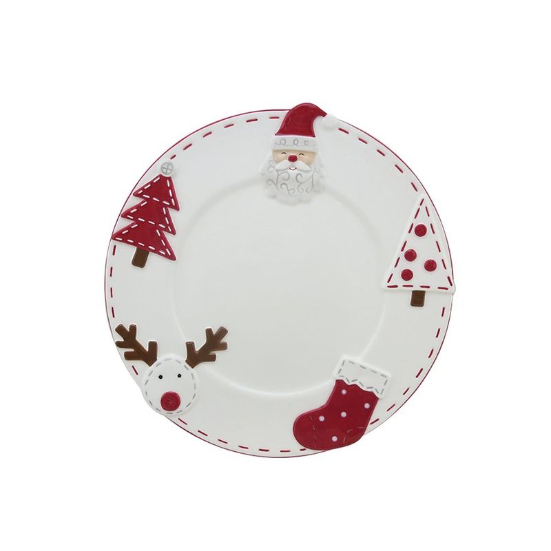 Plato Decorativo Navideño Diseño en Relieve
