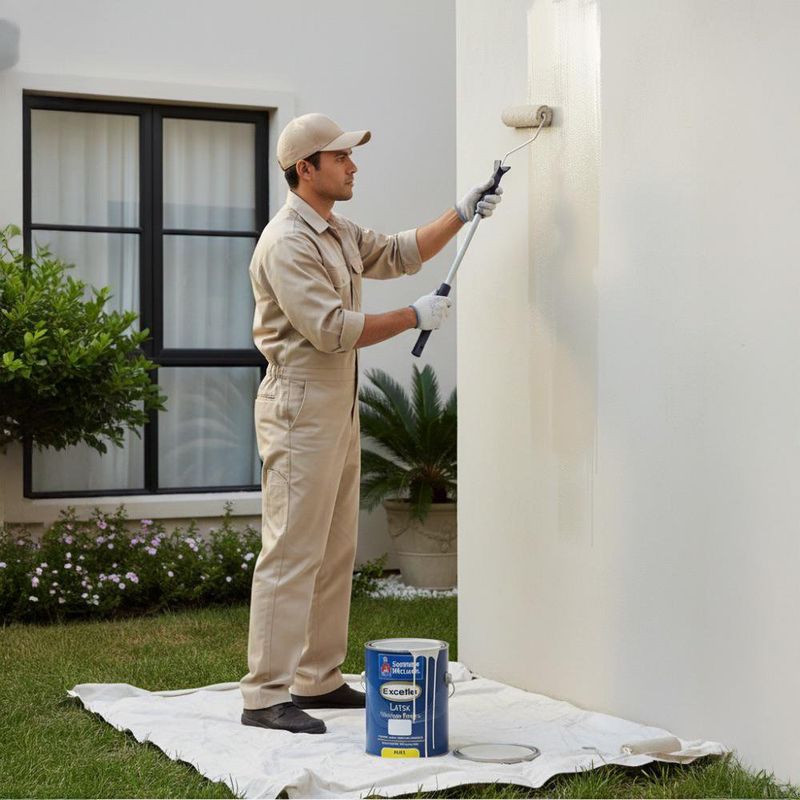 Pintura Excello Weather Perfect Látex Mate Base Deep 1 Gal