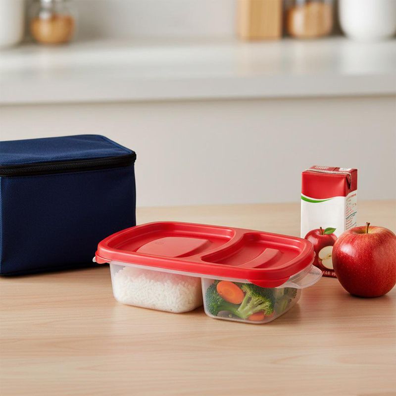 Tazón con División 2.5 Tazas Rojo