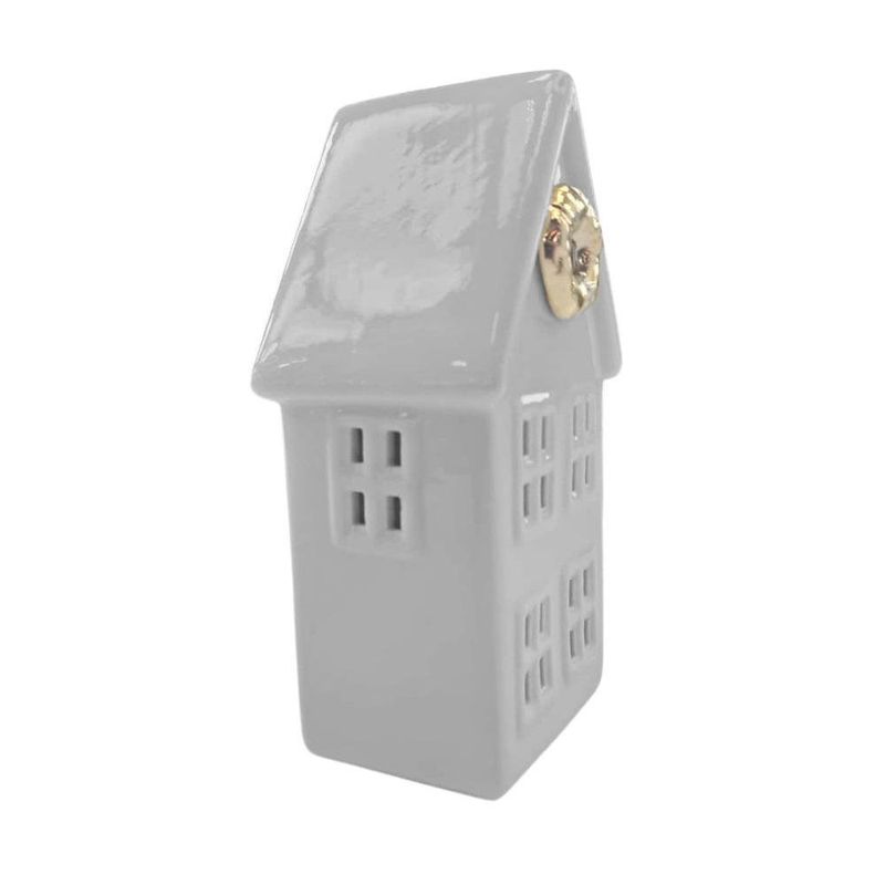 Casa Decorativa Blanca de Cerámica con Luz