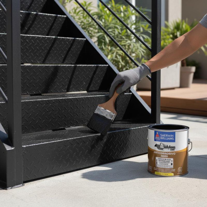 Pintura Anticorrosiva Negro Mate Base 4000