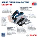 Sierra Circular Inalámbrica 6 1/2 Plg 18 V