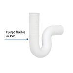 Sifón para Lavamanos Flexible 1 1/4 Plg de PVC