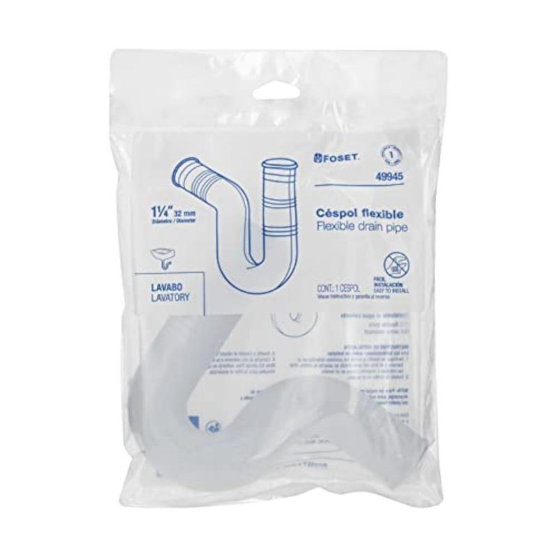 Sifón para Lavamanos Flexible 1 1/4 Plg de PVC