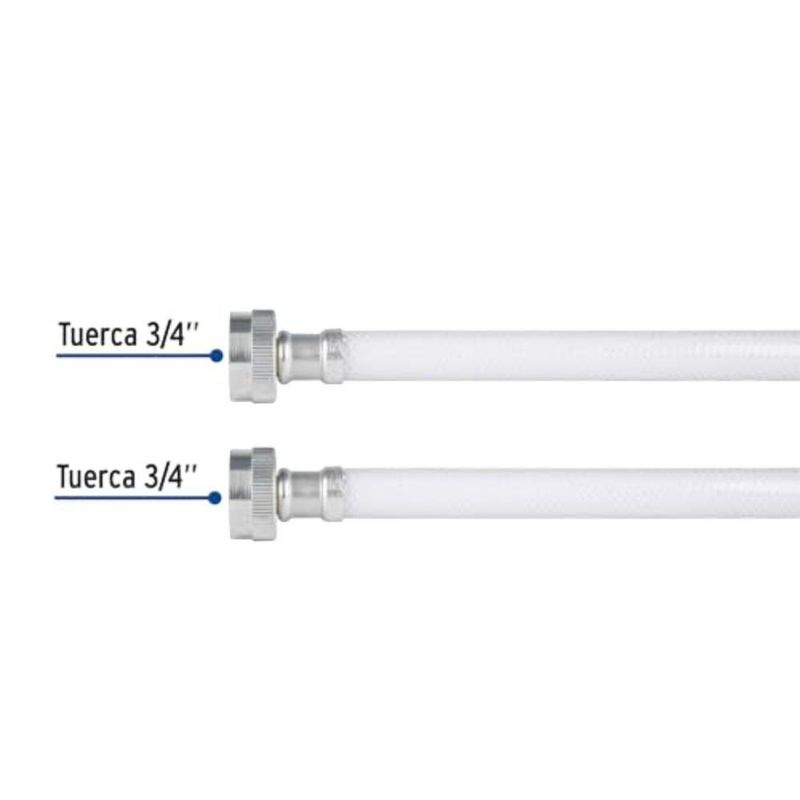 Manguera Flexible para Lavadora 3/4 Plg 120 cm de Vinilo