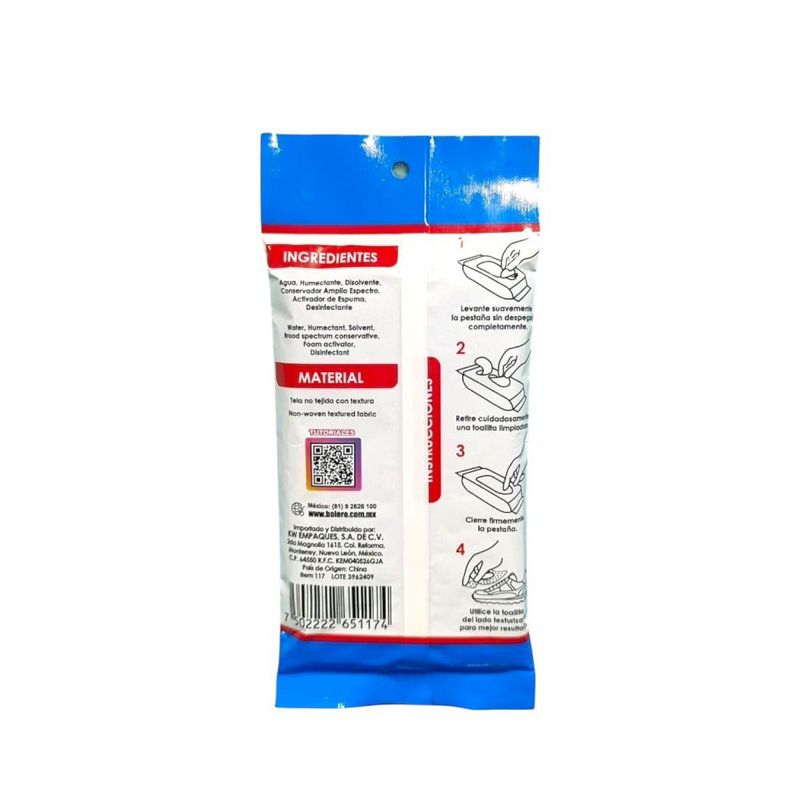 Toallitas Limpiadoras para Tenis 20 Pzas.