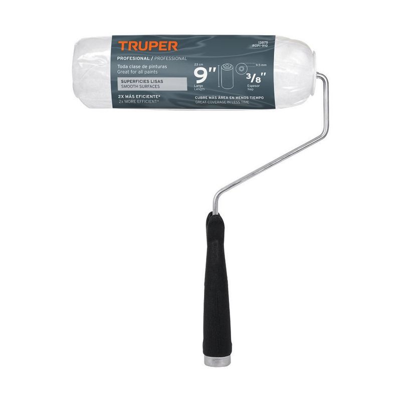Rodillo de 9 plg para Pintar con Mango Ergonómico de 3/8 plg