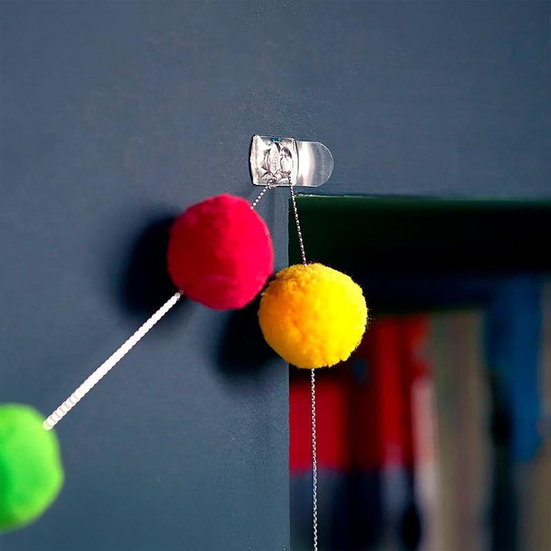 Gancho Adhesivo para Fijación de Cables Capacidad 0.5 lb 20 Unidades