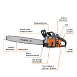 Motosierra a Gasolina 18 Plg 50 Cc Profesional