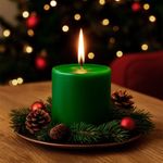 Vela Cilíndrica Verde con Aroma