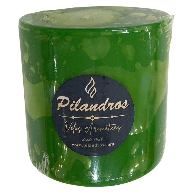 Vela Cilíndrica Verde con Aroma