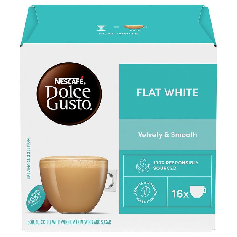 Cápsulas Dolce Gusto Flat White 16 Pzas