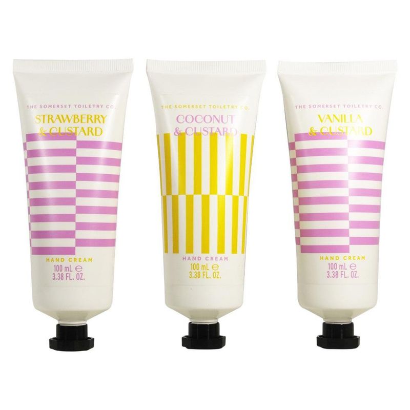 Caja de Cremas de Manos 60 Ml Fresa, Coco y Vainilla