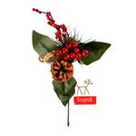 Pick Navideño con Bayas Rojas y Cono