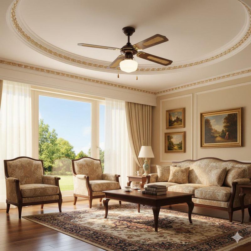 Ventilador de Techo 4 Aspas Café Con Luz 42 Plg