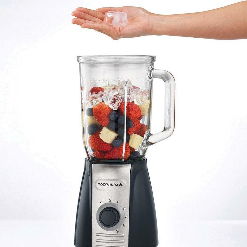 Licuadora de 5 Velocidades Color Negro con Jarra de Vidrio