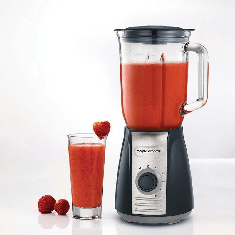 Licuadora de 5 Velocidades Color Negro con Jarra de Vidrio