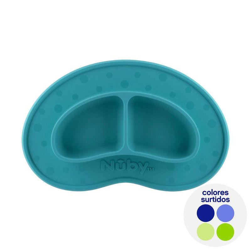 Plato de Silicón con Divisiones Colores Surtidos