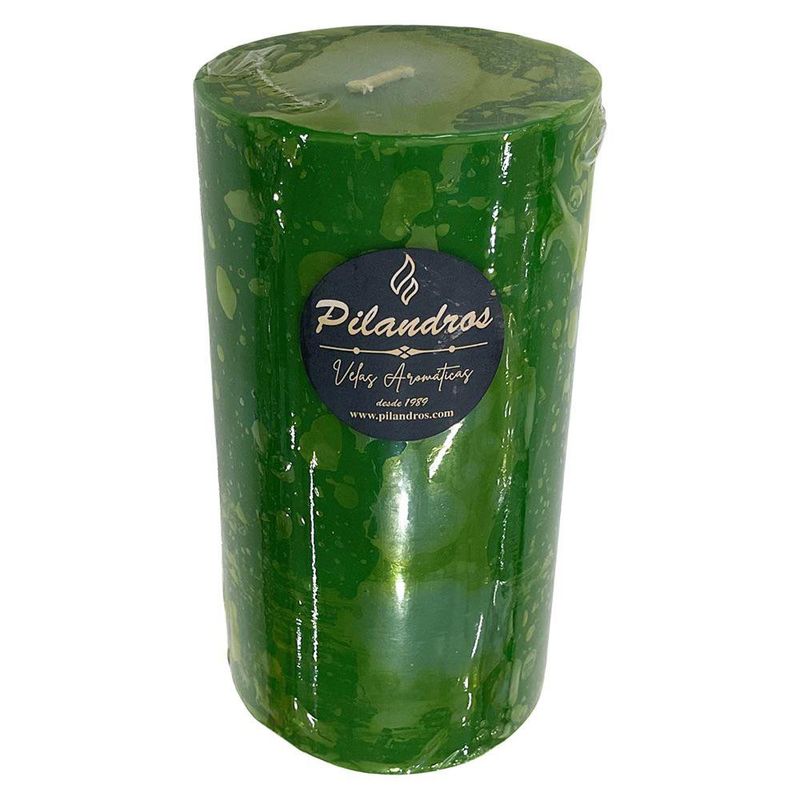 Vela Cilíndrica Verde con Aroma