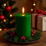 Vela Cilíndrica Verde con Aroma