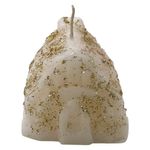 Vela Decorativa con Diseño de Villa Navideña Blanca