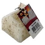 Vela Decorativa con Diseño de Villa Navideña Blanca