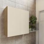 Gabinete Aéreo Art con 2 Puertas Color Castaño y Crema para Cocina de 80 cm