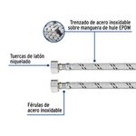 Manguera Flexible de Acero Inoxidable para Sanitario 50 Cm