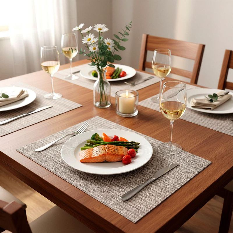 Set de 4 Individuales Color Beige de 45 x 30 Cm