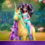 Muñeca y Unicornio Articulados con Accesorios