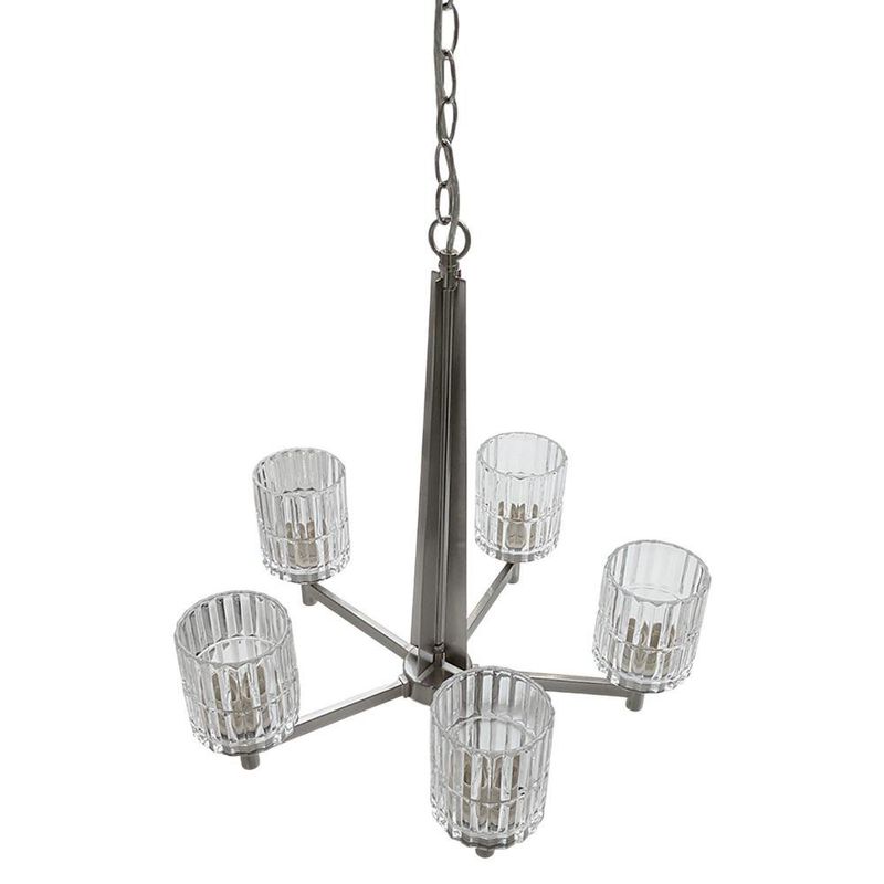 Lámpara de Colgar Níquel Satinado 5 Luces