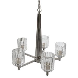 Lámpara de Colgar Níquel Satinado 5 Luces