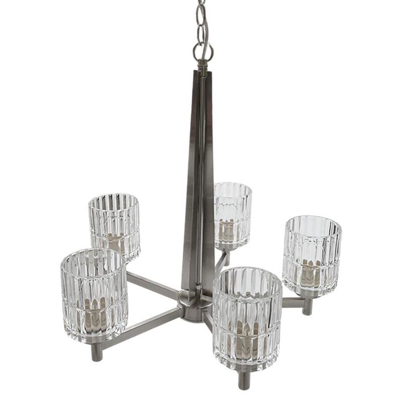 Lámpara de Colgar Níquel Satinado 5 Luces