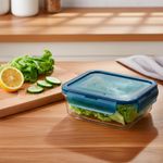 Recipiente Rectangular Azul 700 Ml